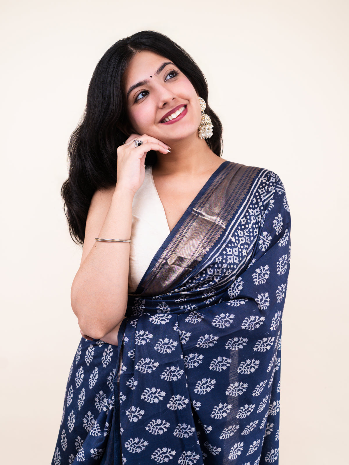 Neelofar Maheshwari Cotton Silk Saree