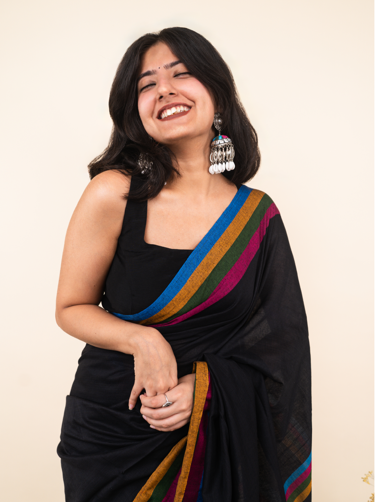 Dark Night Cotton Saree