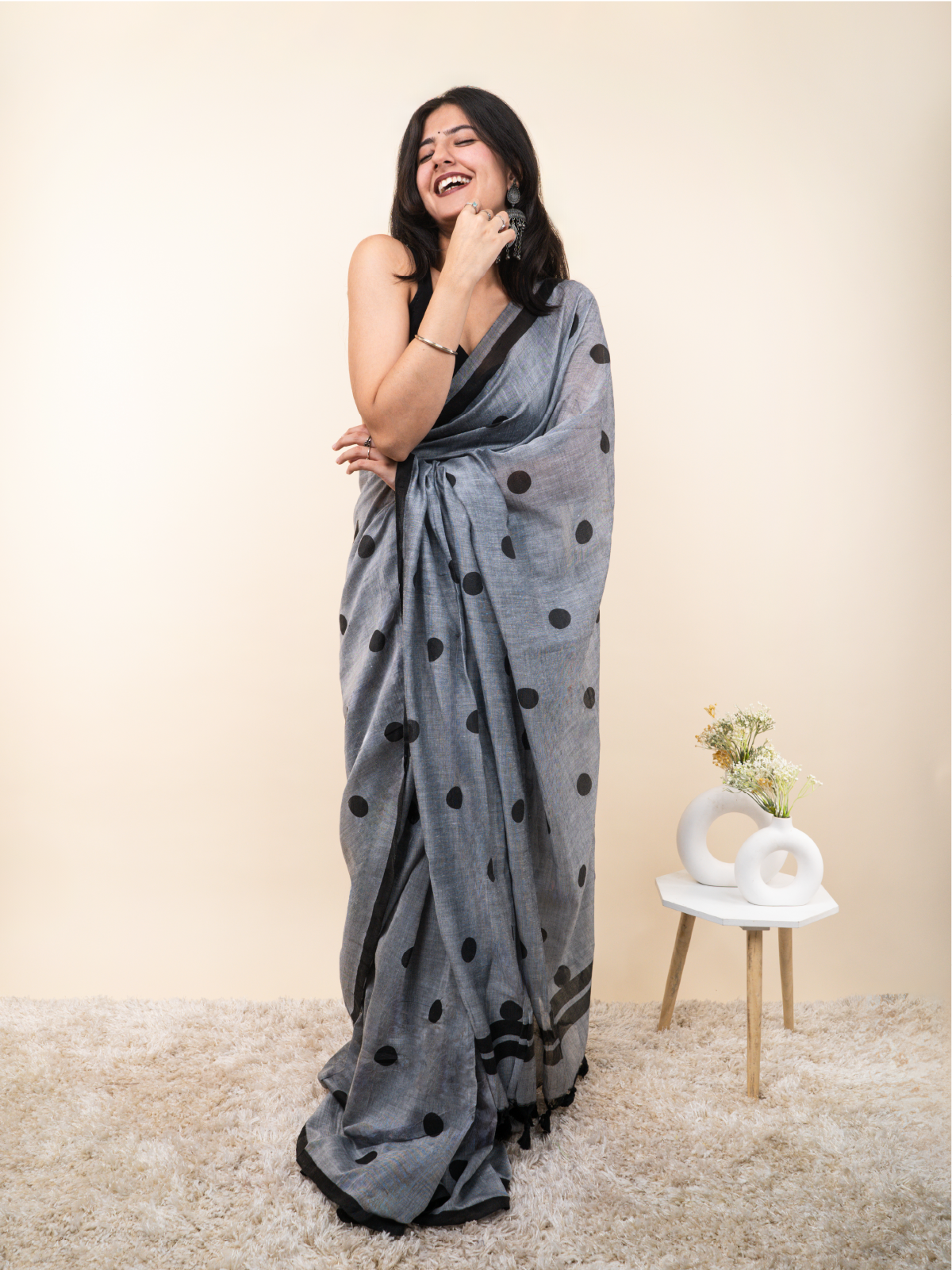 Bindiya Khadi Cotton Saree