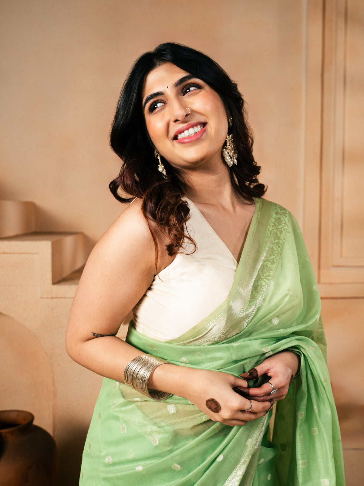Kanak Rekha Banarasi Cotton Silk Saree