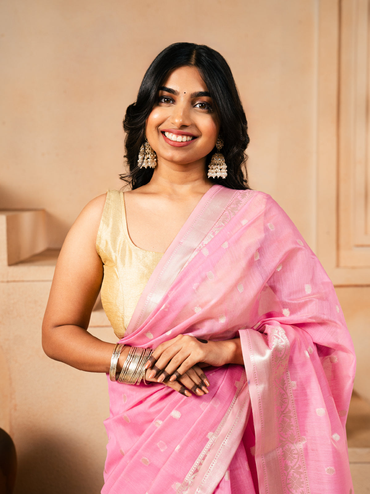 Phoolwari Banarasi Cotton Silk Saree