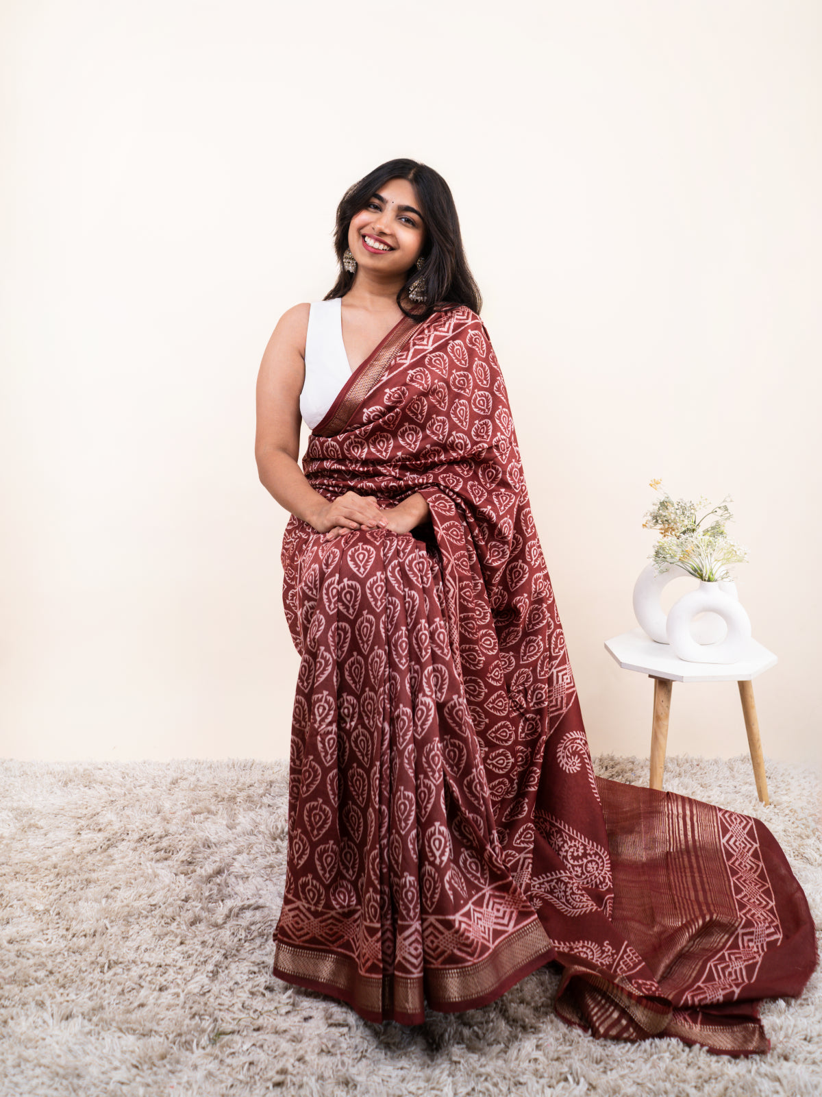 Shahi Pehchaan Maheshwari Cotton Silk Saree