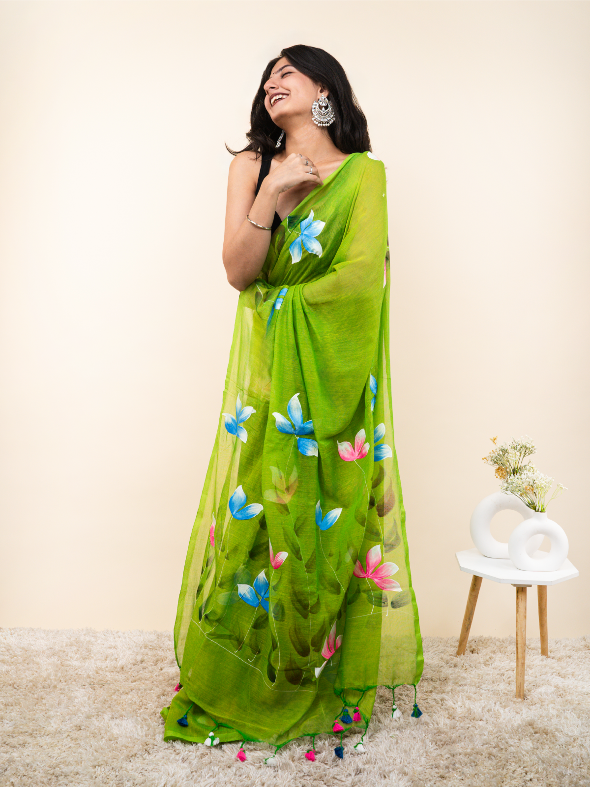 Aurora Aura Mulmul Saree