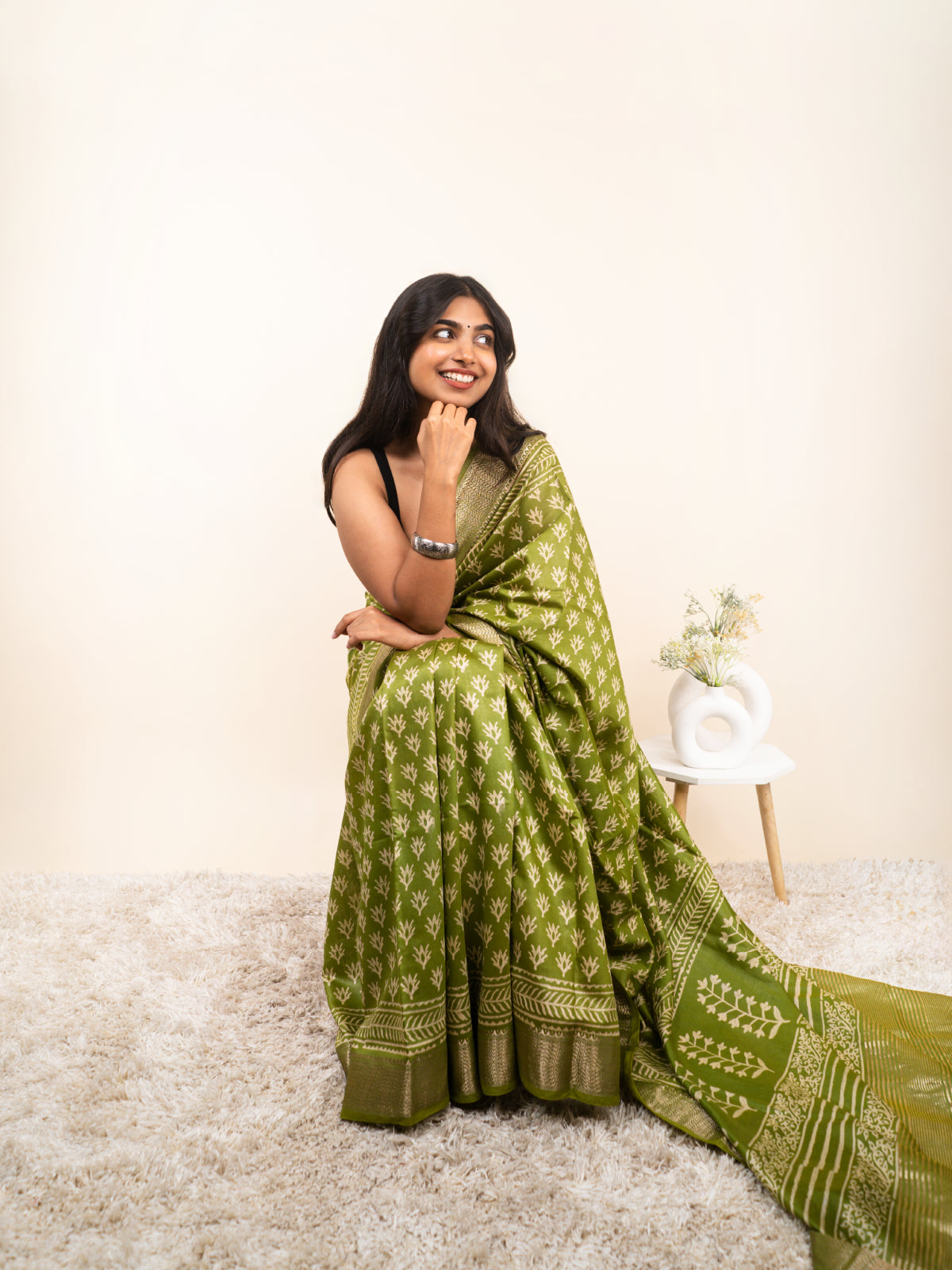 Hari Chhaaya Maheshwari Cotton Silk