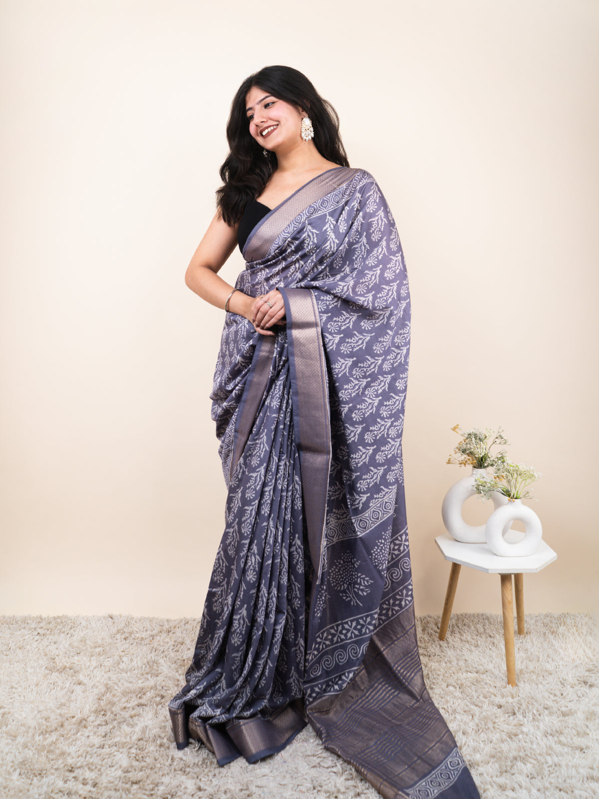 Narmada Tales Maheshwari Cotton Silk Saree