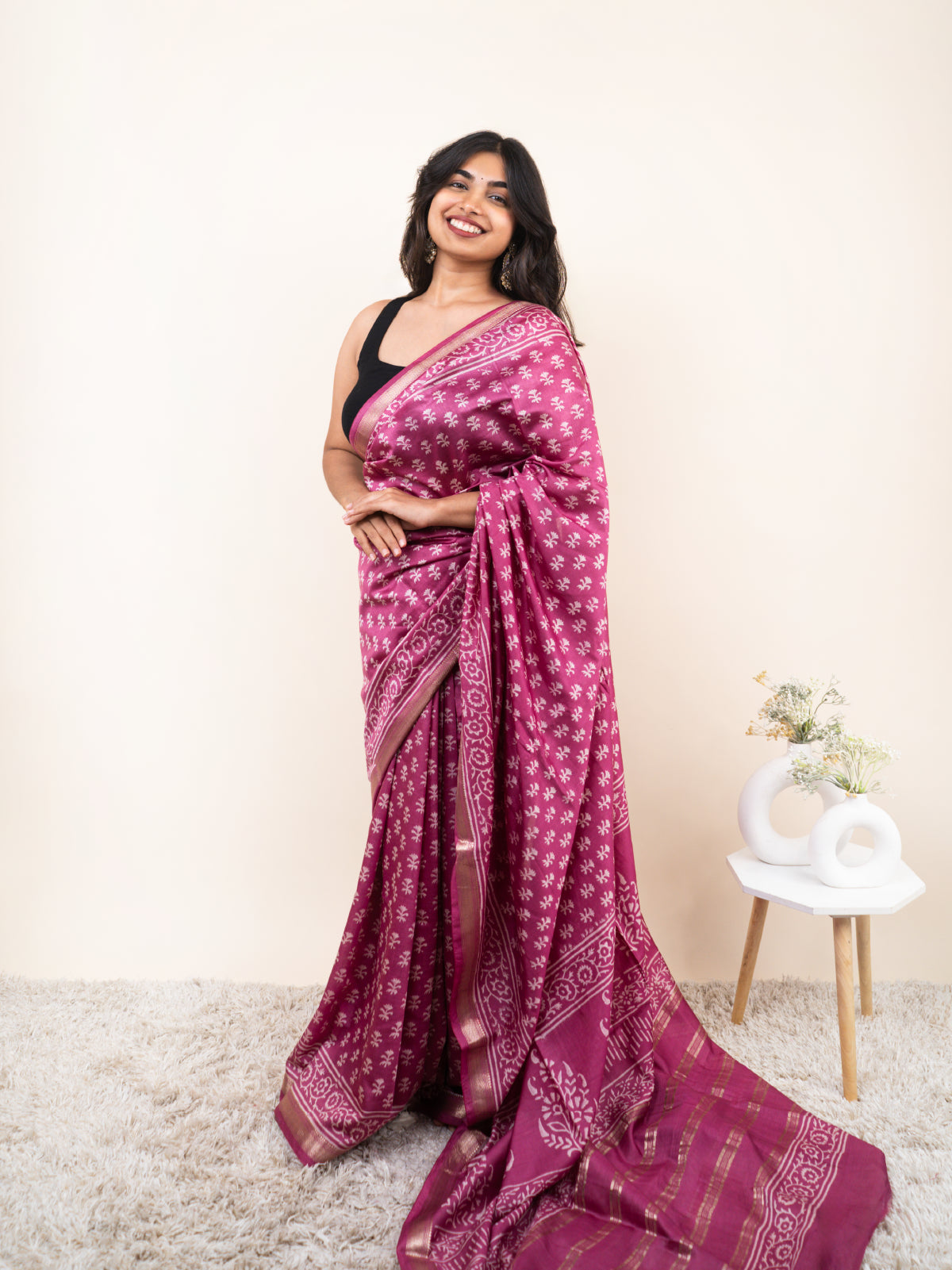 Color of Stories maheshwari Cotton Silk Saree