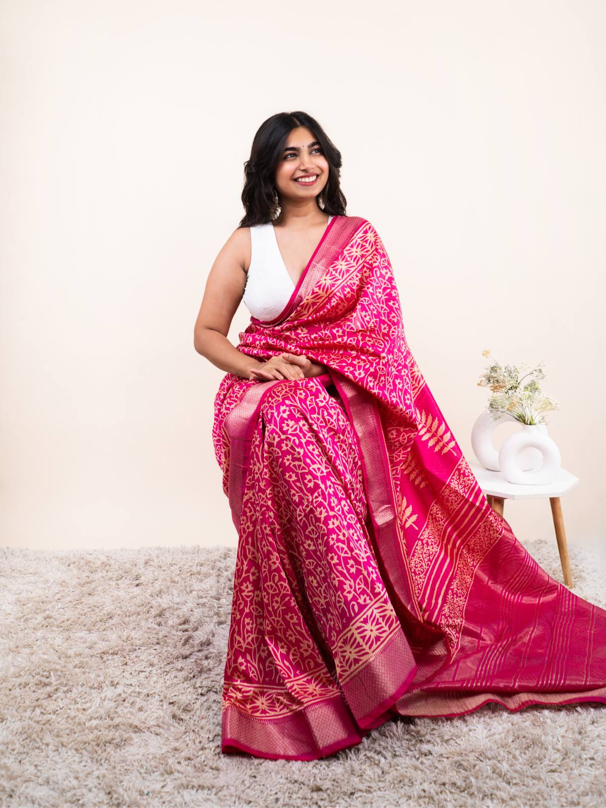 Rangrez Maheshwari Cotton Silk Saree