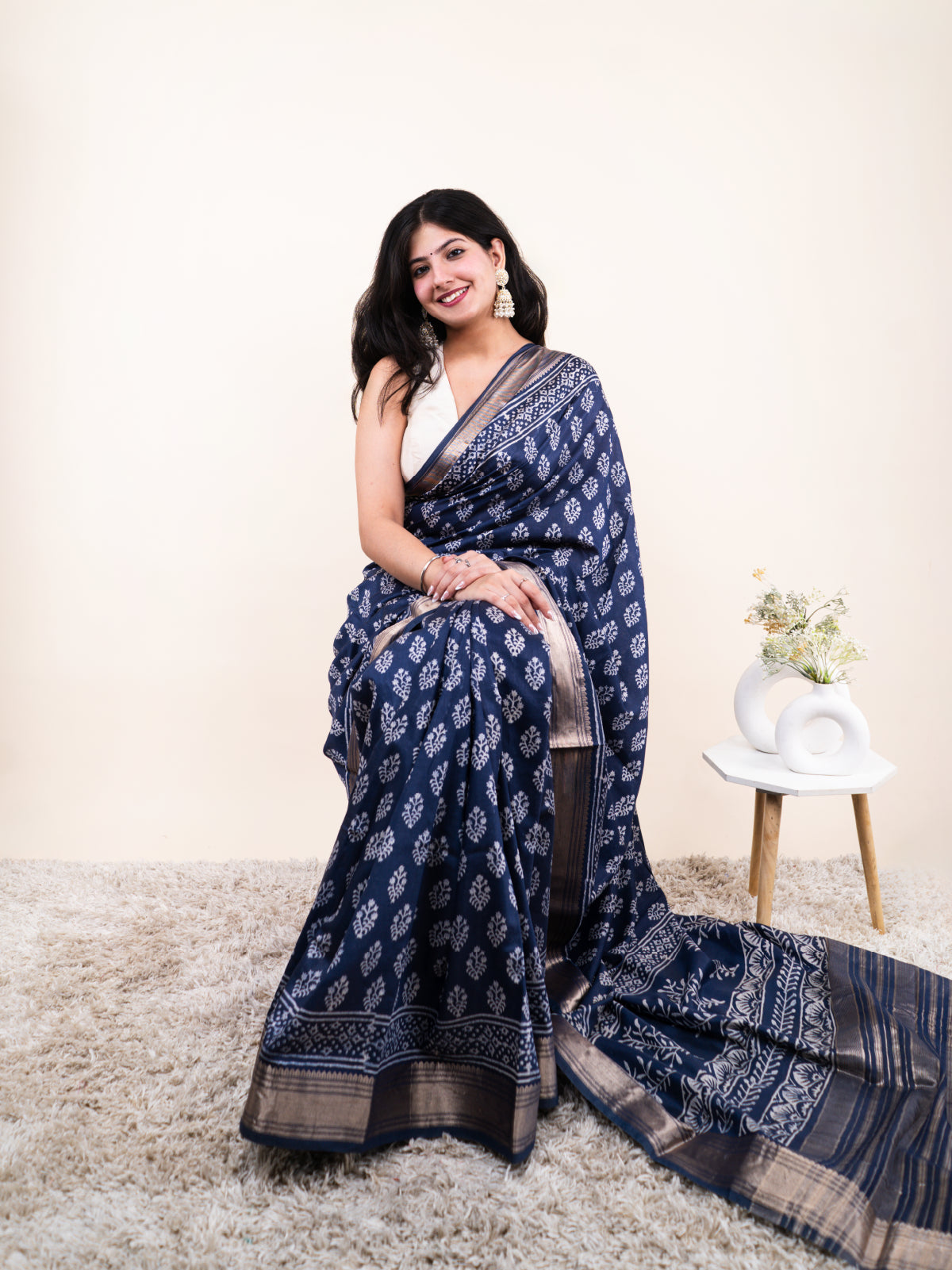 Neelofar Maheshwari Cotton Silk Saree