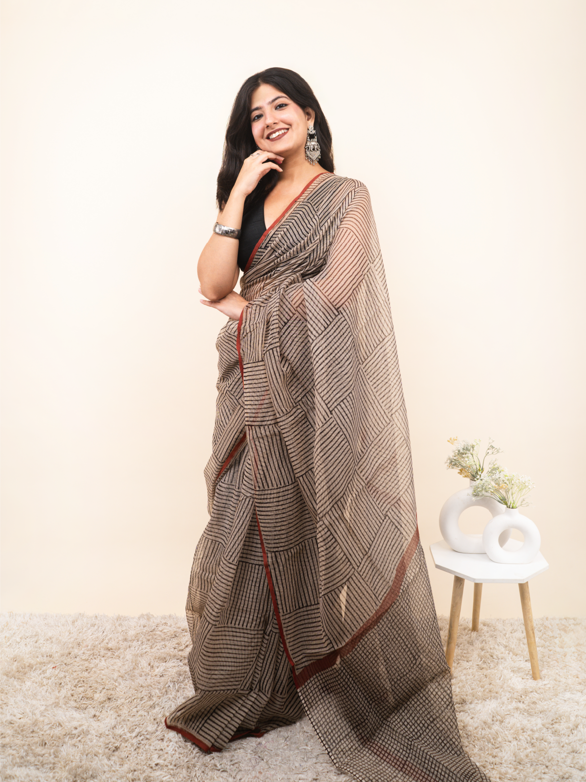 Nayi Chaukdi Kota Cotton Saree