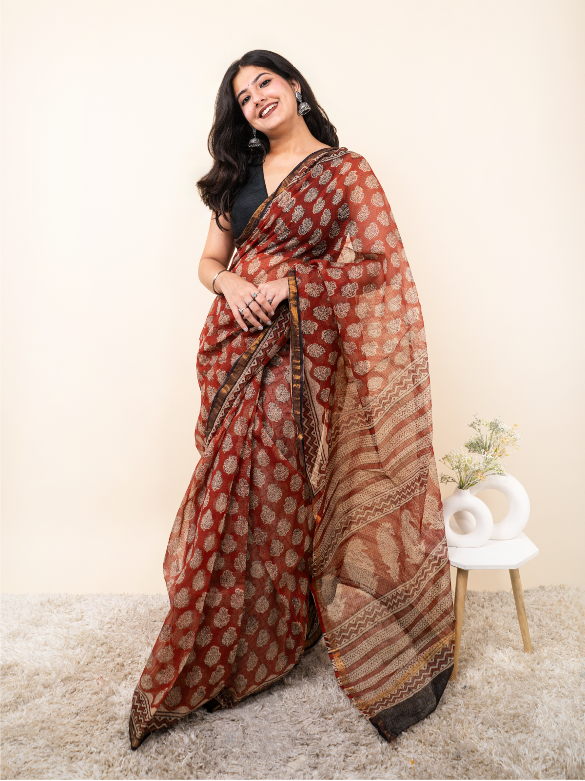 Kahaani Bunai Kota Cotton Saree