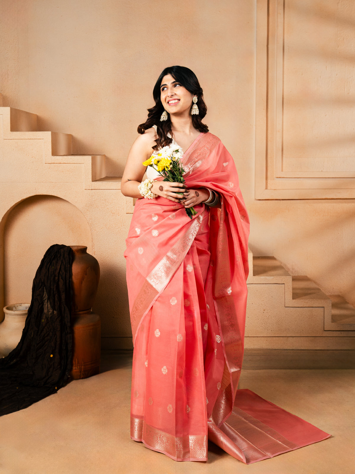 Meena Baag Banarasi Cotton Silk Saree