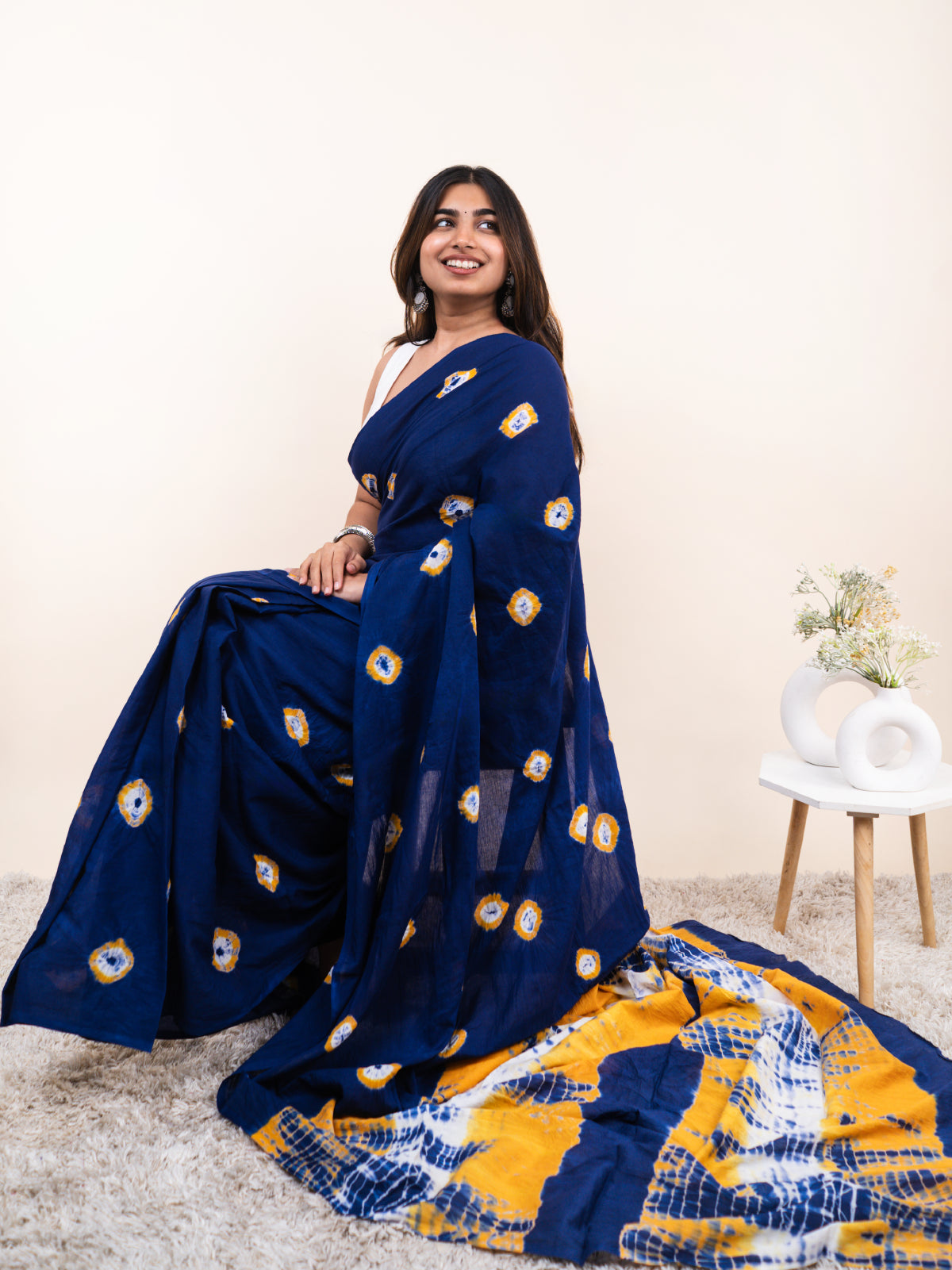 Bandhej Soft Mulmul Saree