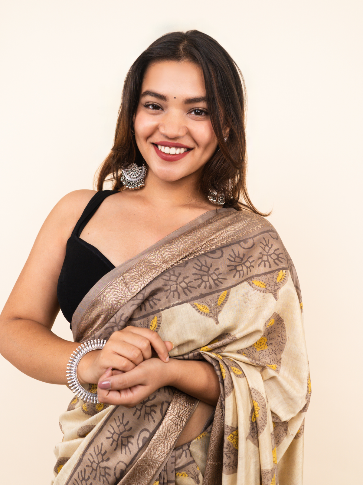 Woven Dreams Maheshwari Cotton Silk Saree