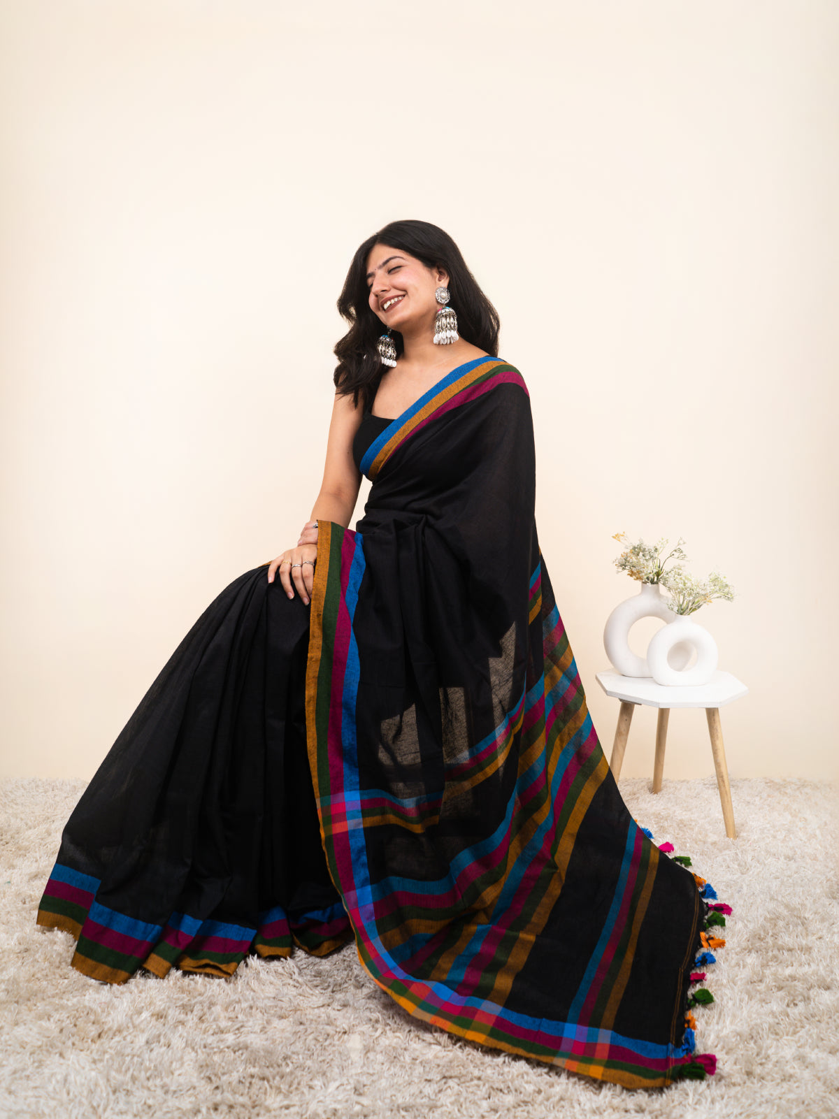 Dark Night Cotton Saree
