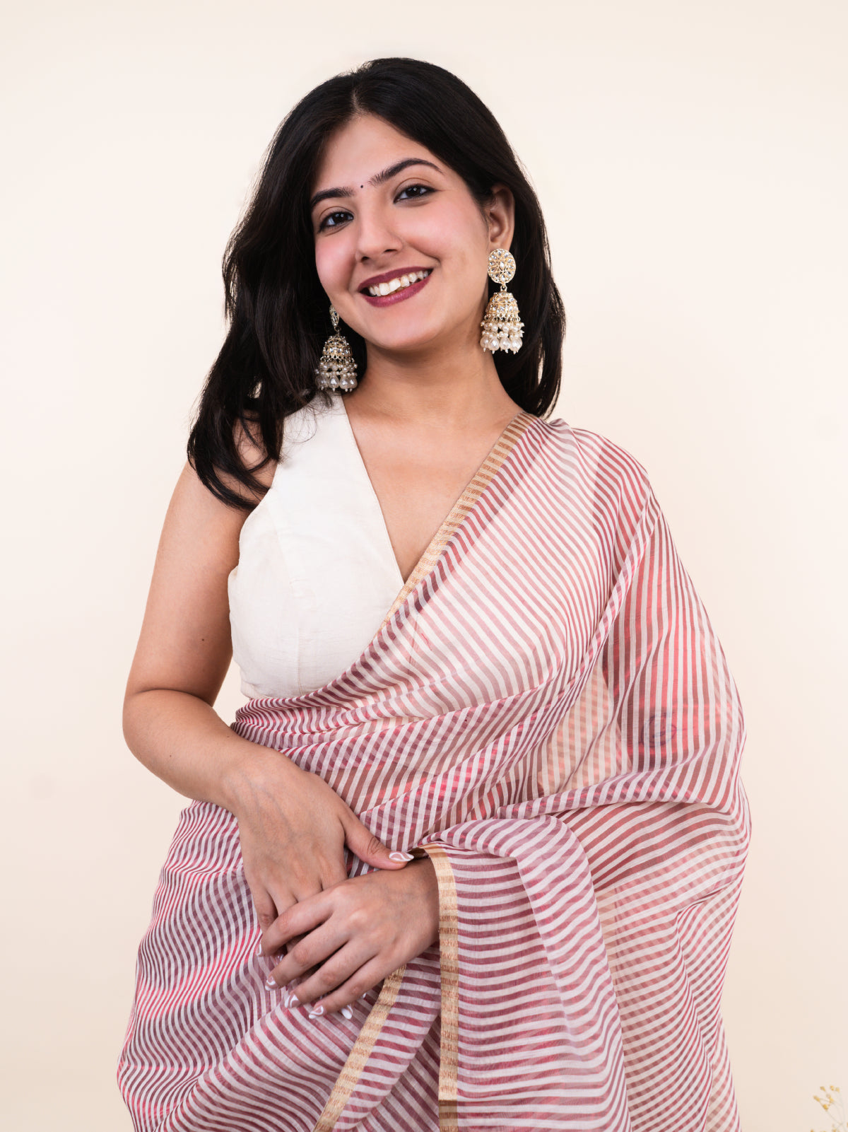 Zari over Air Silk Saree