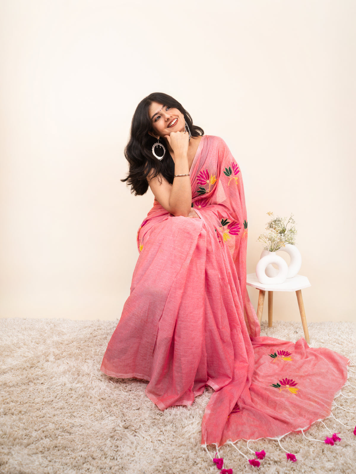 MograBlush Mulmul Saree