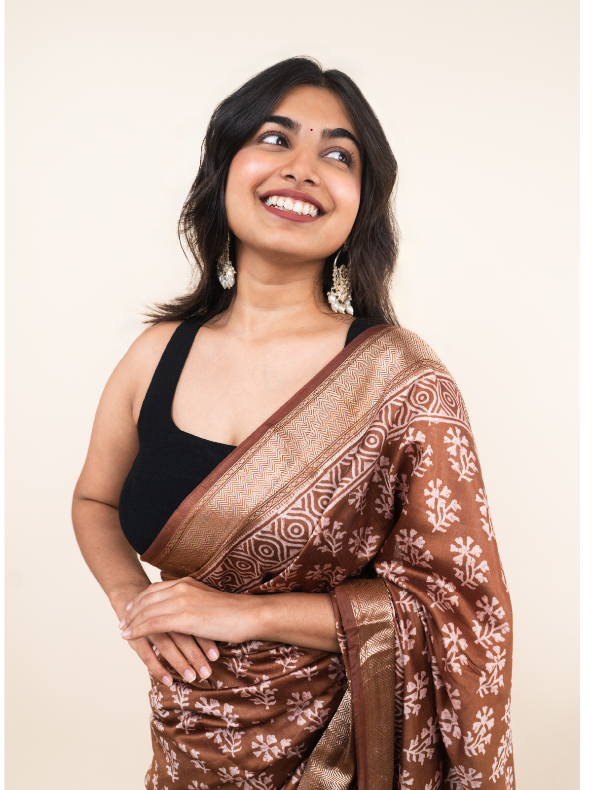 Moonlit Beauty Maheshwari Cotton Silk Saree