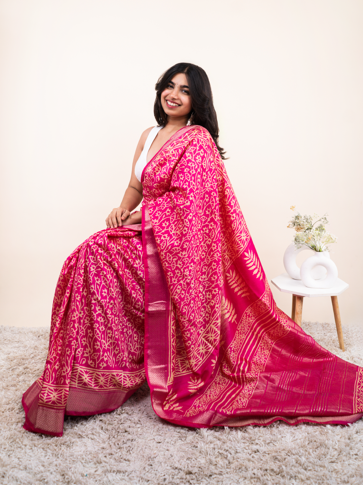 Rangrez Maheshwari Cotton Silk Saree