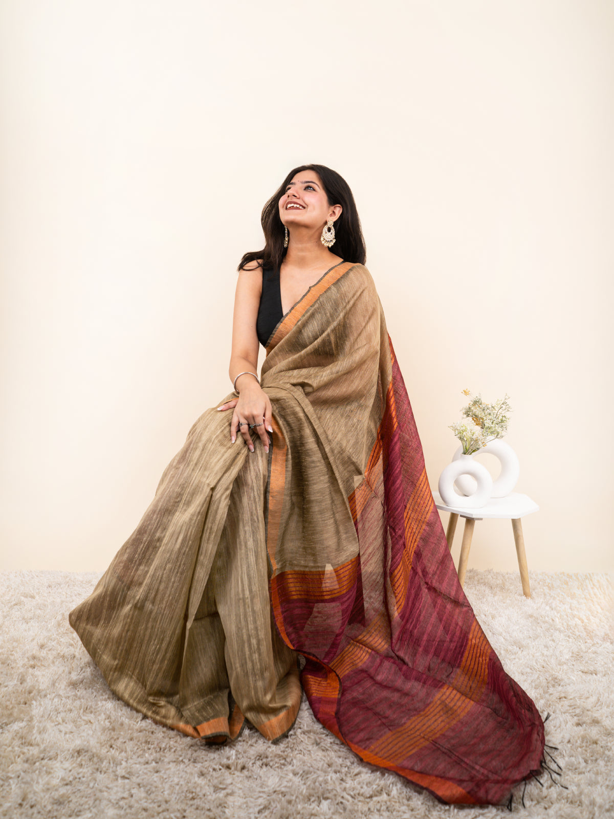 Suhavi Cotton Tussar Saree