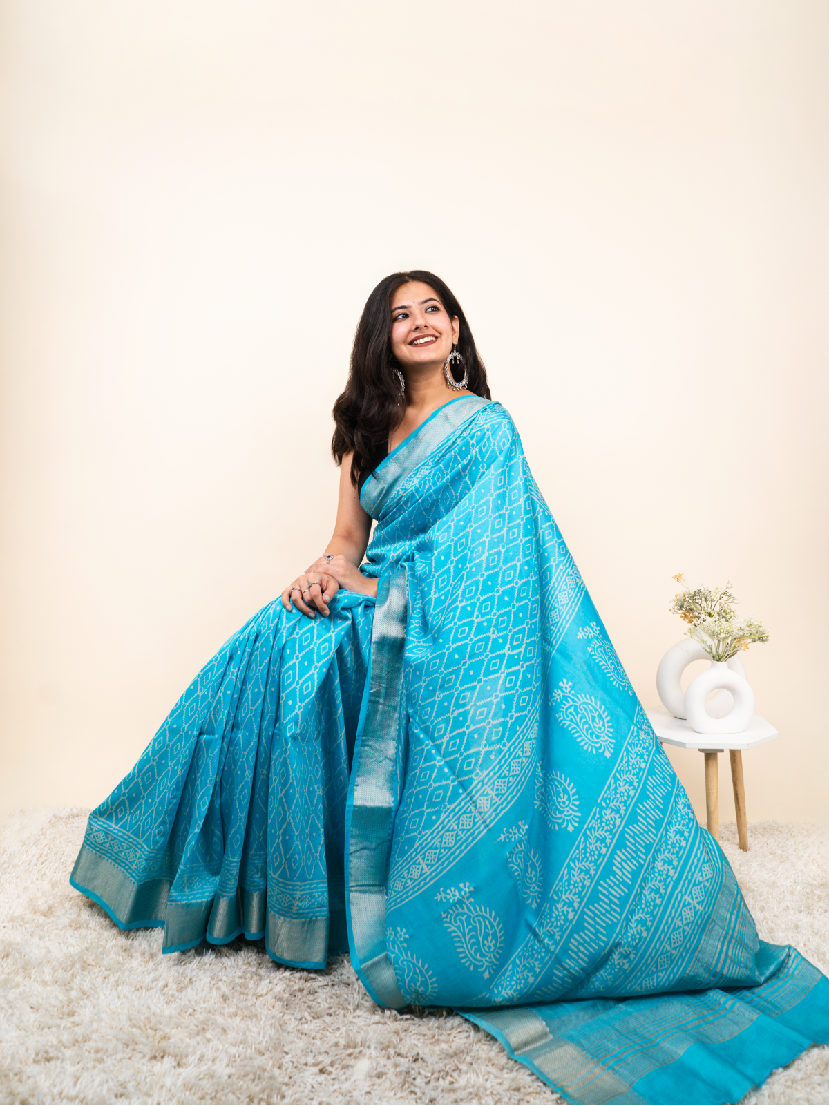 Neer Maheshwari Cotton Silk Saree