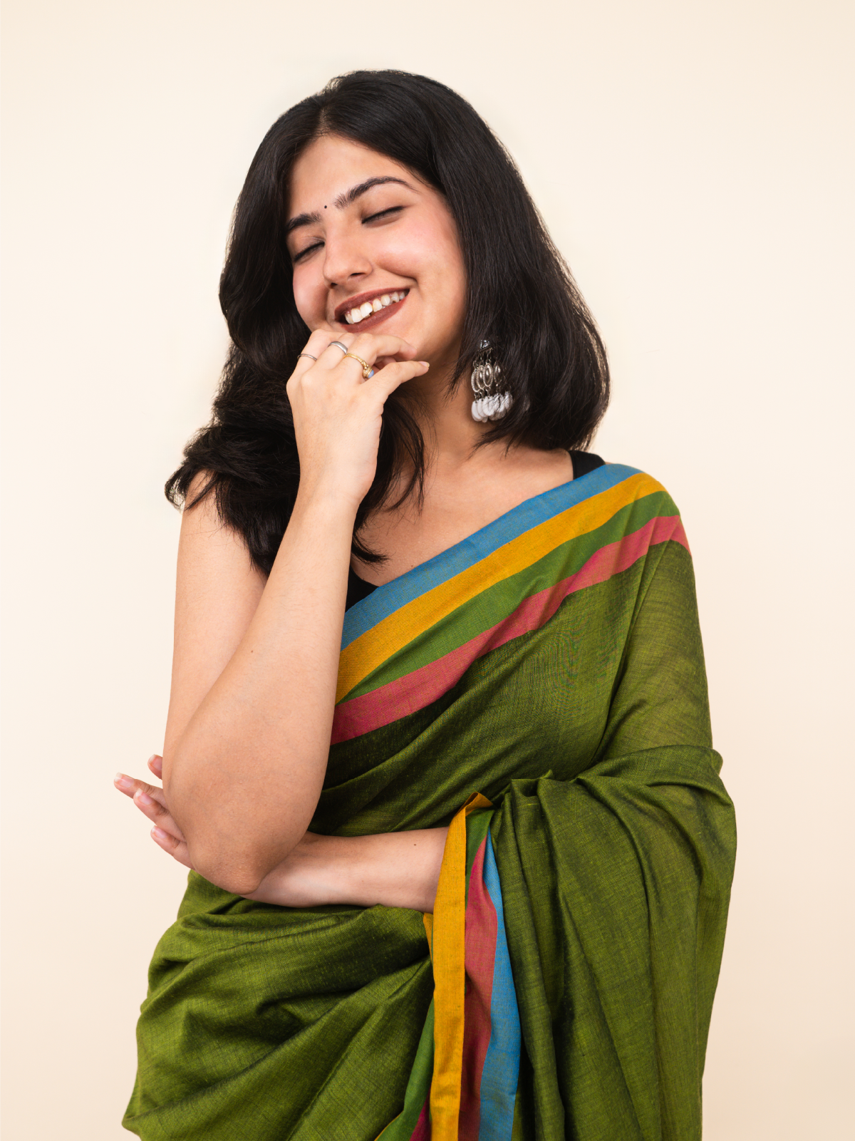 Mehendi Cotton Saree