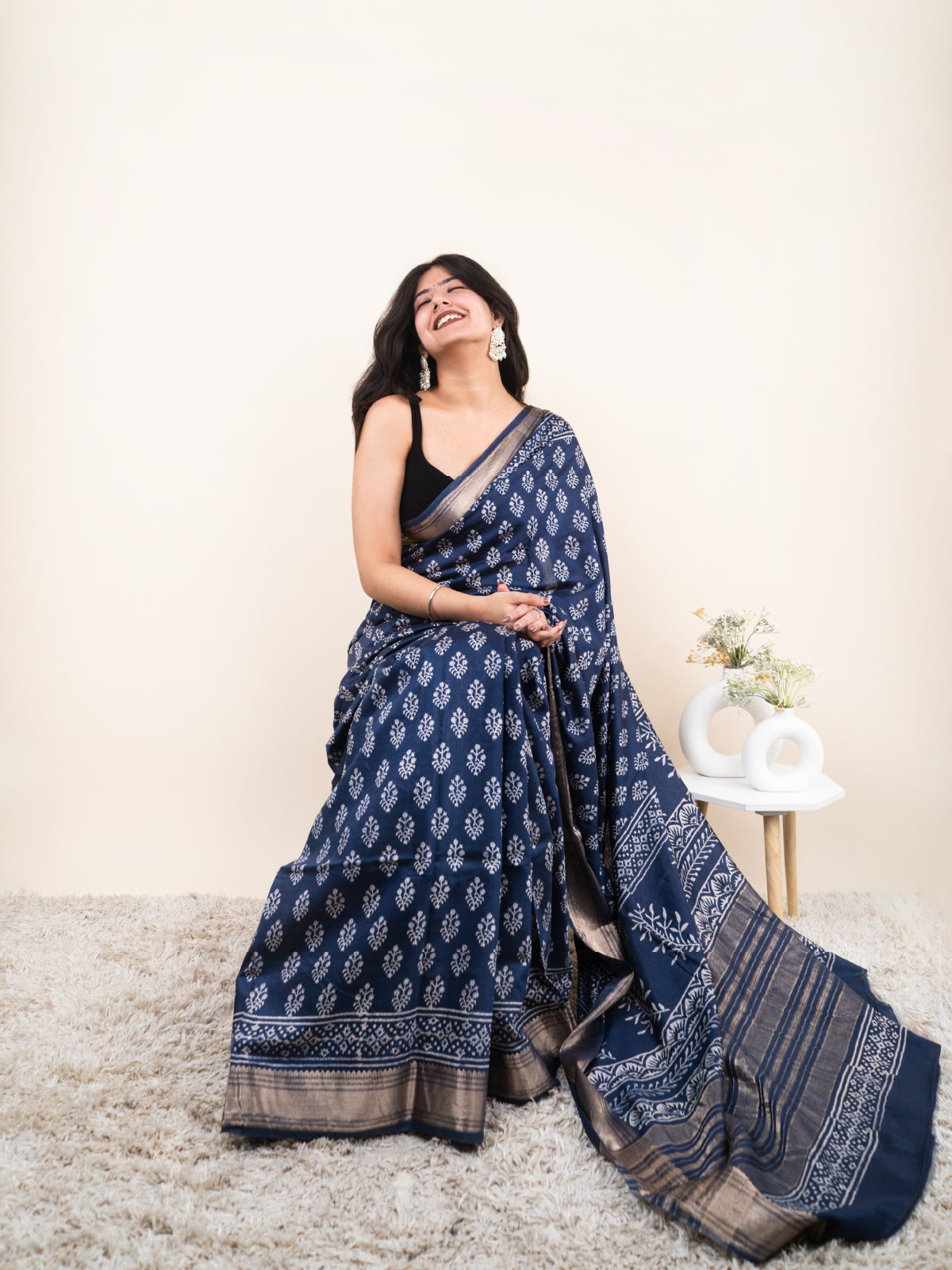 Resham ki Raah Maheshwari Cotton Silk Saree