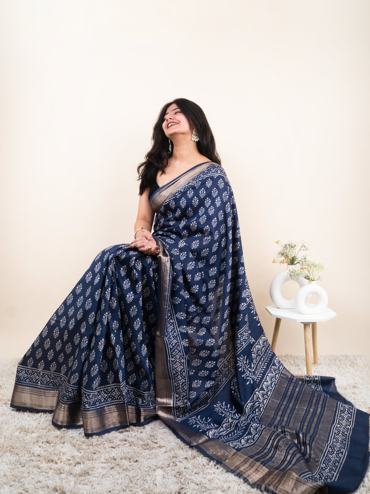 Resham ki Raah Maheshwari Cotton Silk Saree