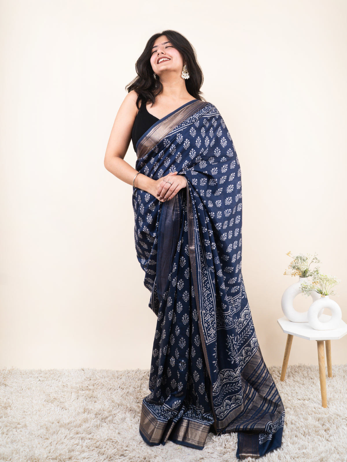 Resham ki Raah Maheshwari Cotton Silk Saree
