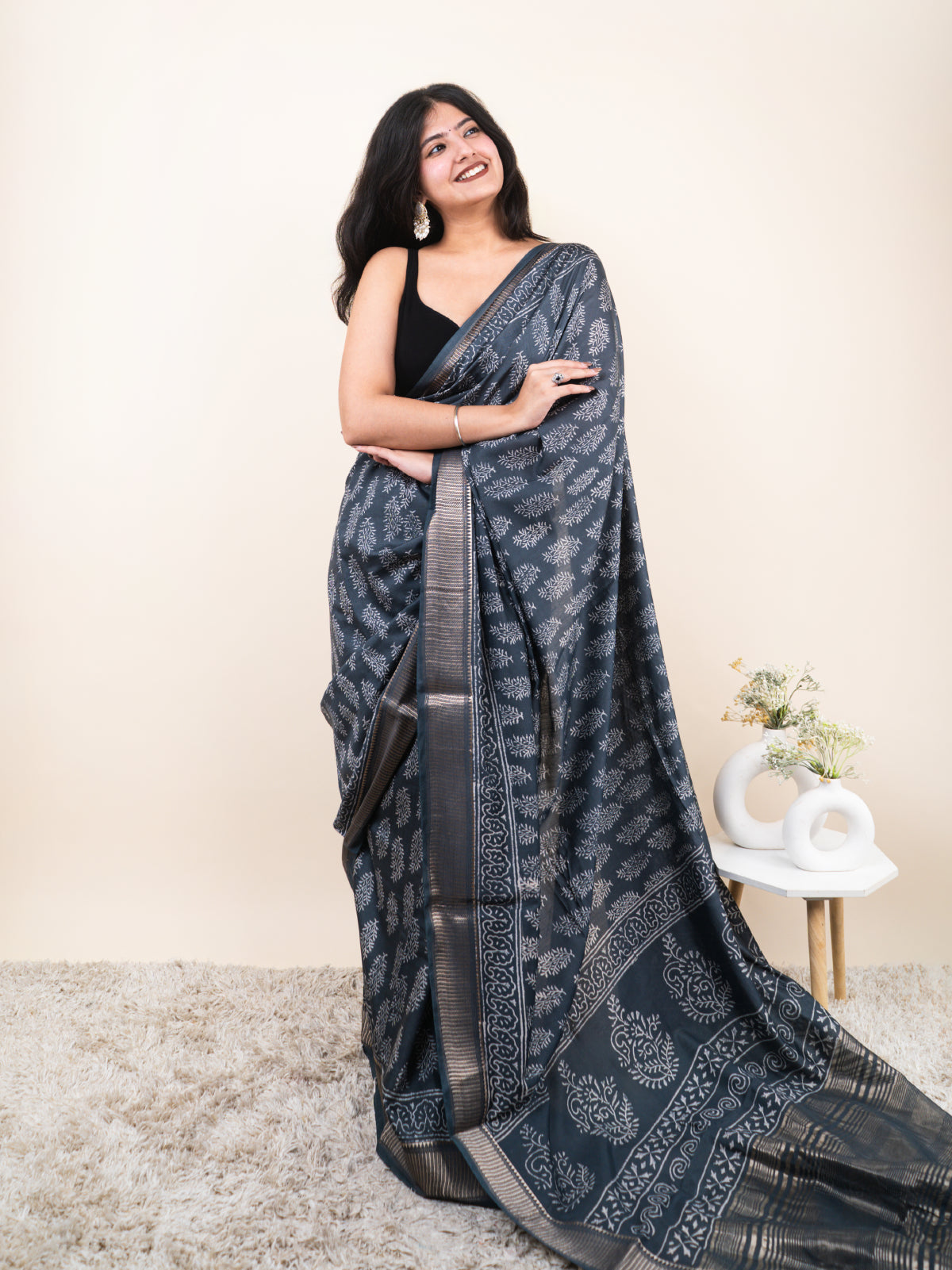 Hawa ka Jaal Maheshwari Cotton Silk Saree