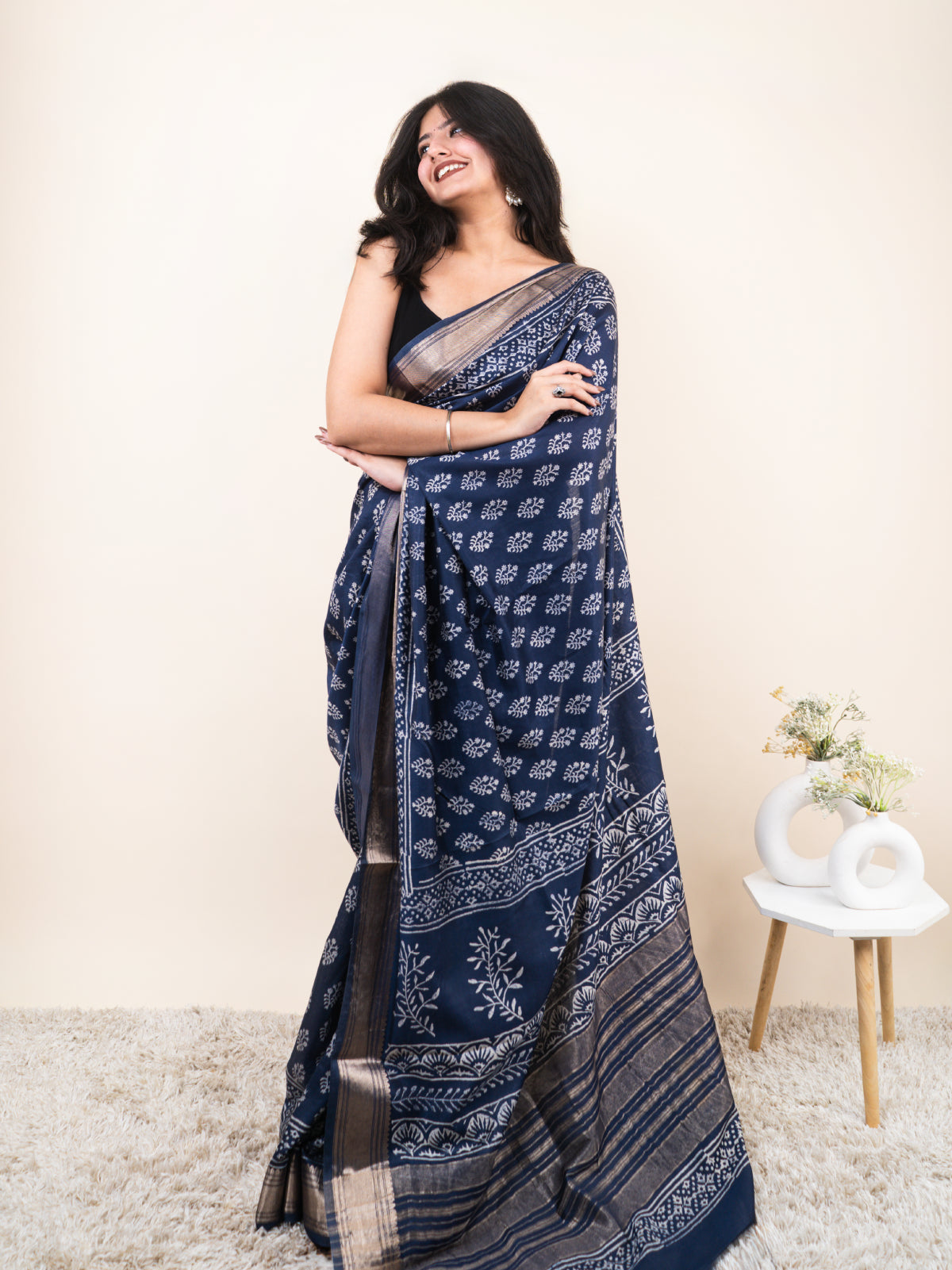 Resham ki Raah Maheshwari Cotton Silk Saree
