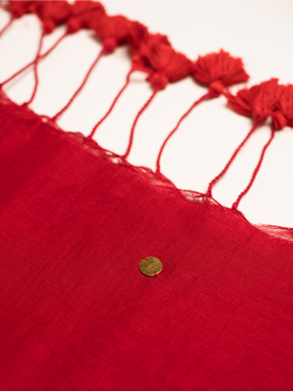 Cherry Khadi Cotton Saree