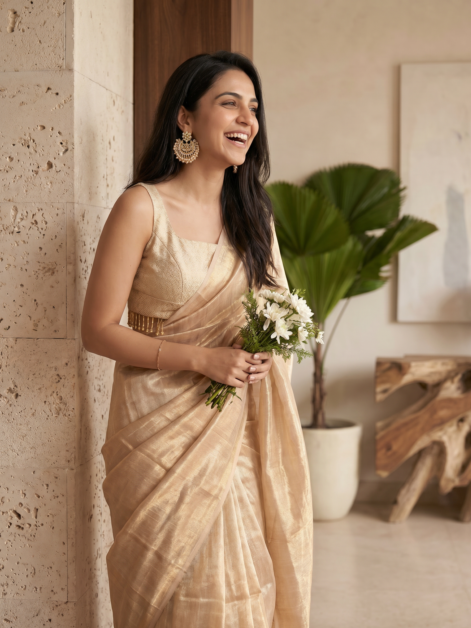 Golden Jari Cotton Silk Saree
