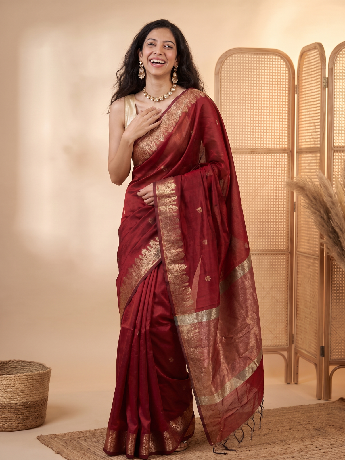 Ruby Rajkumari Banarasi Cotton Saree