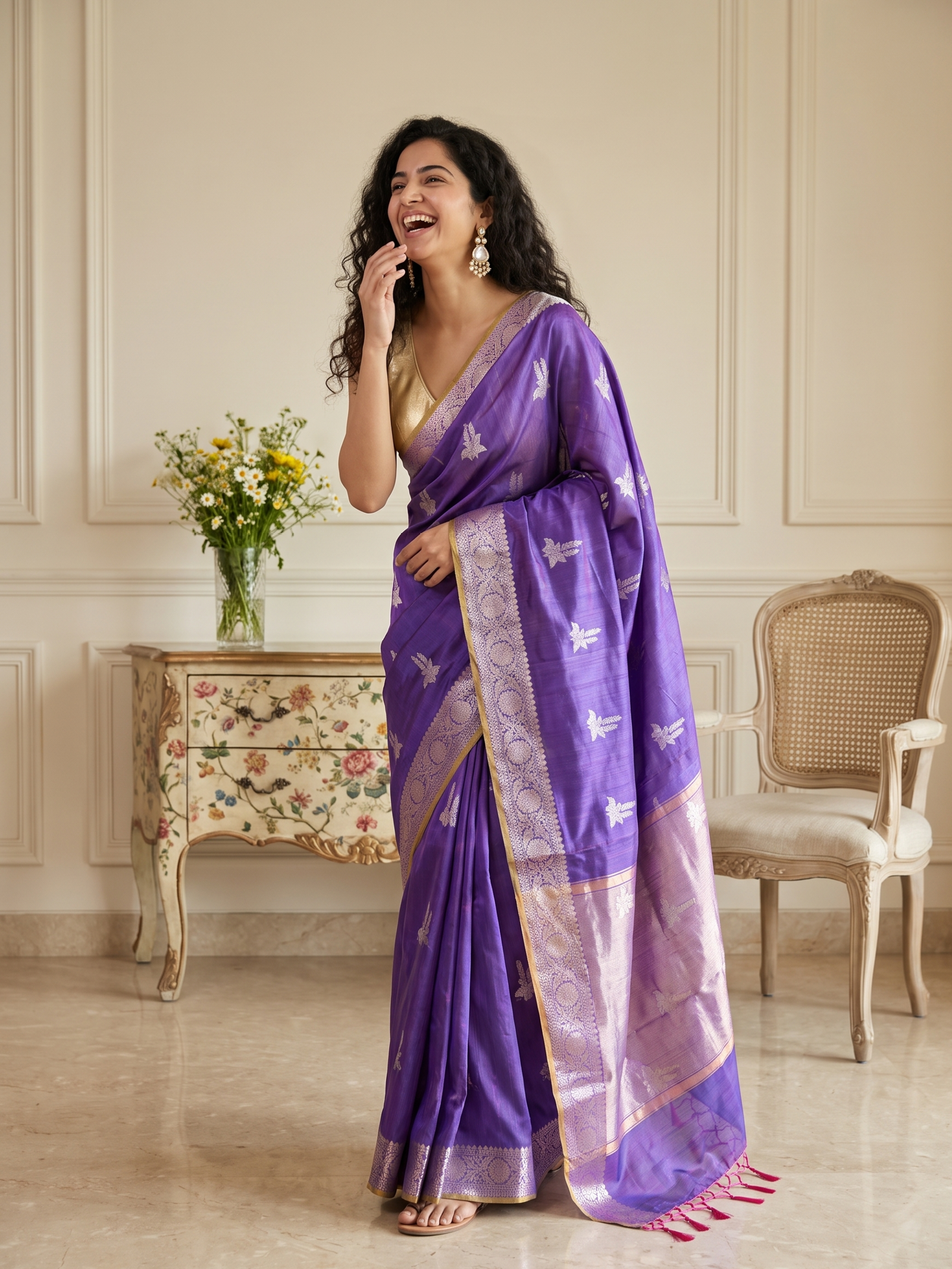 Titli Noor Tussar Silk Banarasi Saree