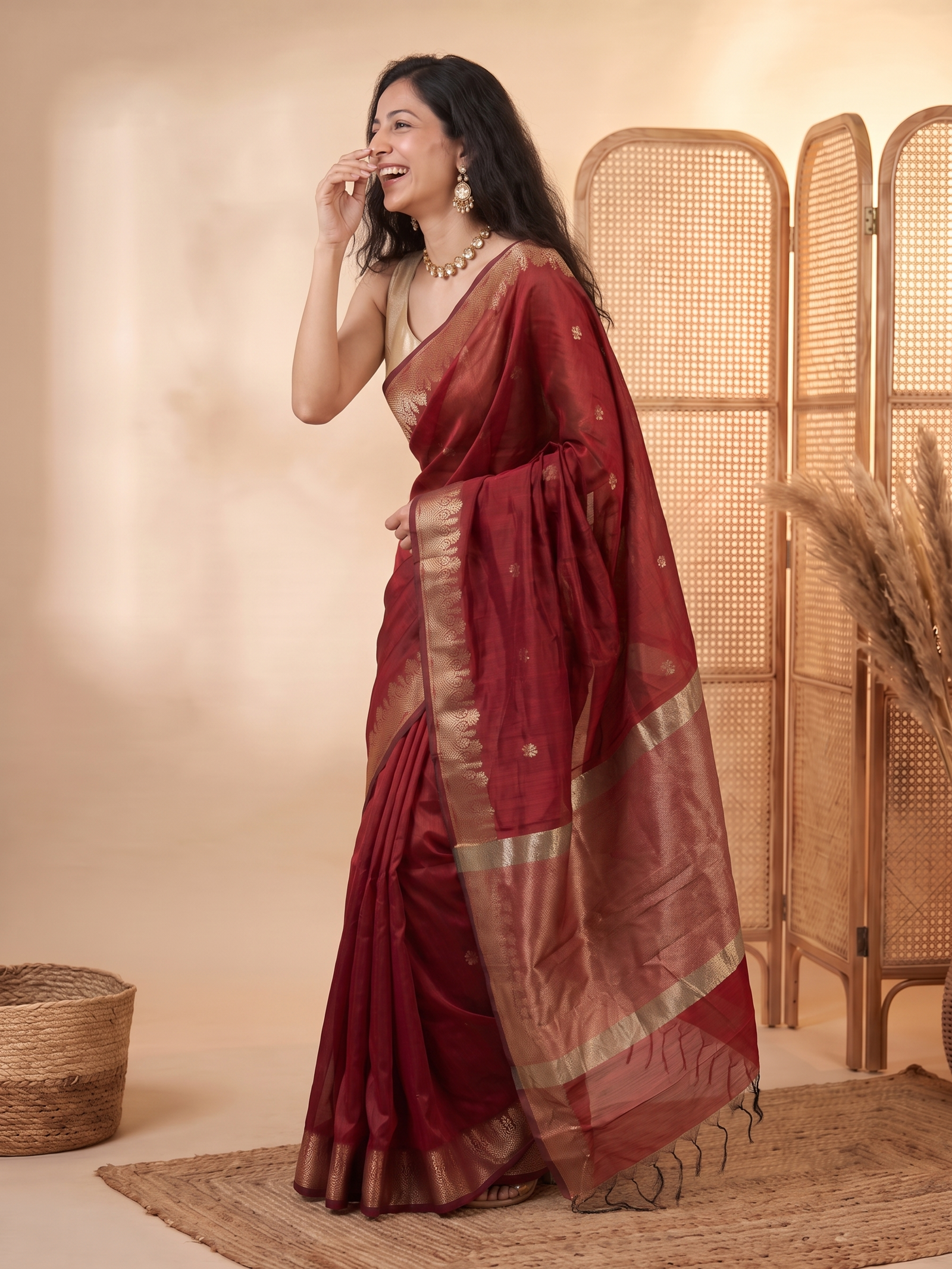 Ruby Rajkumari Banarasi Cotton Saree