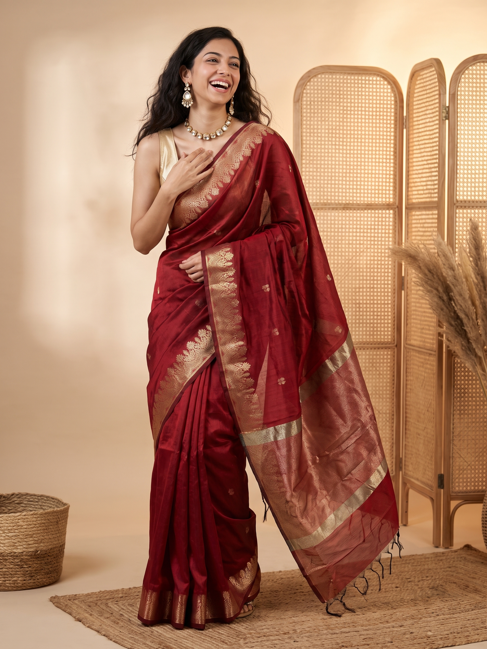 Ruby Rajkumari Banarasi Cotton Saree
