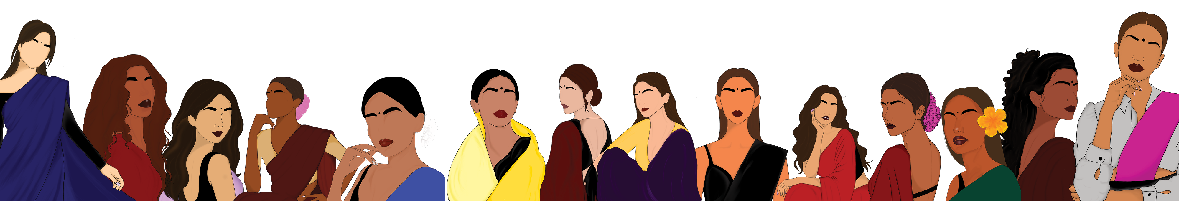 Women in traditional sarees