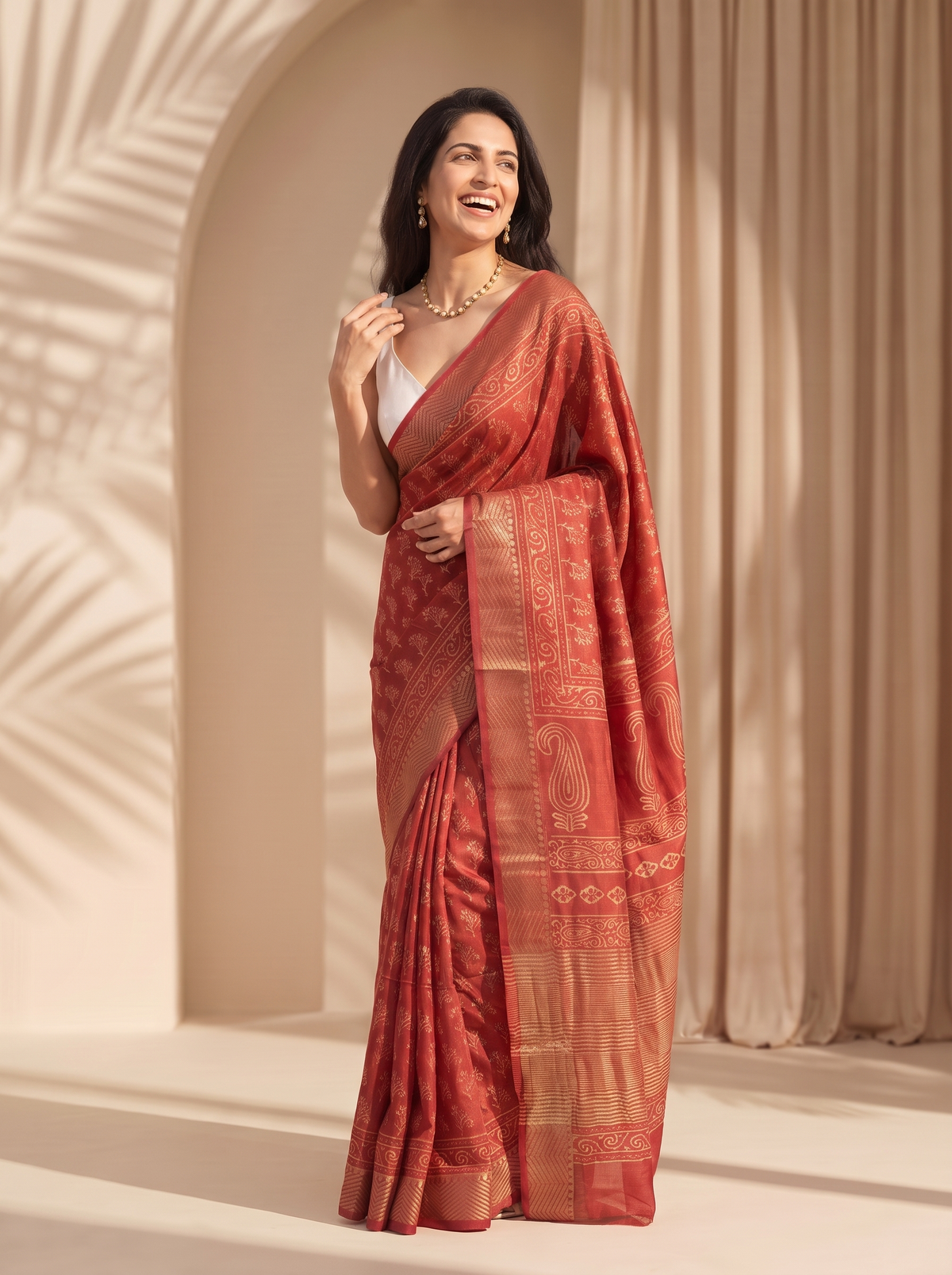 Kusumika Maheshwari Cotton Silk Saree