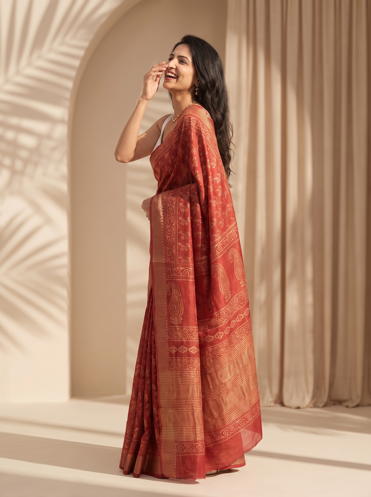 Kusumika Maheshwari Cotton Silk Saree