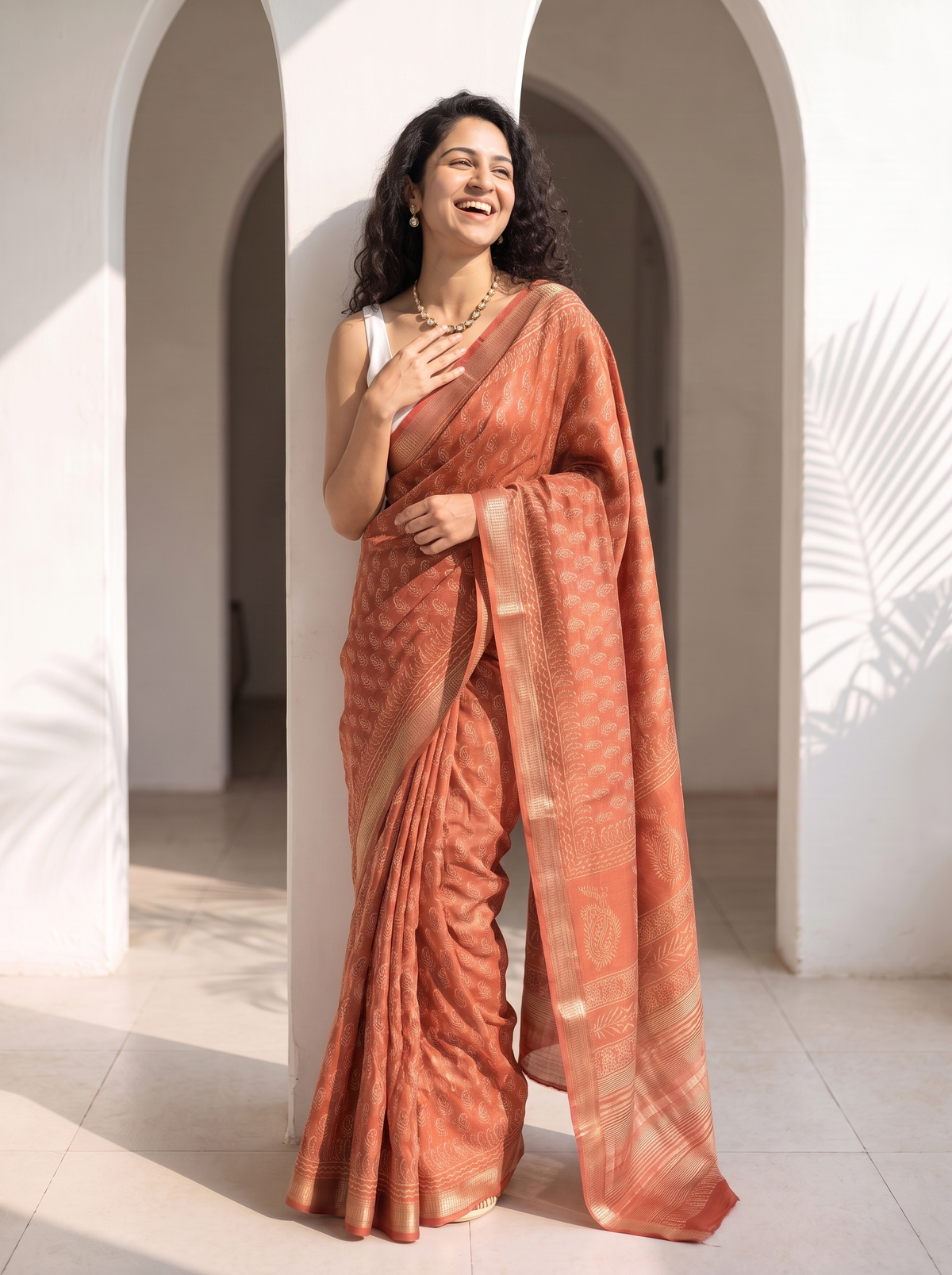 Kumudini Maheshwari Cotton Silk Saree