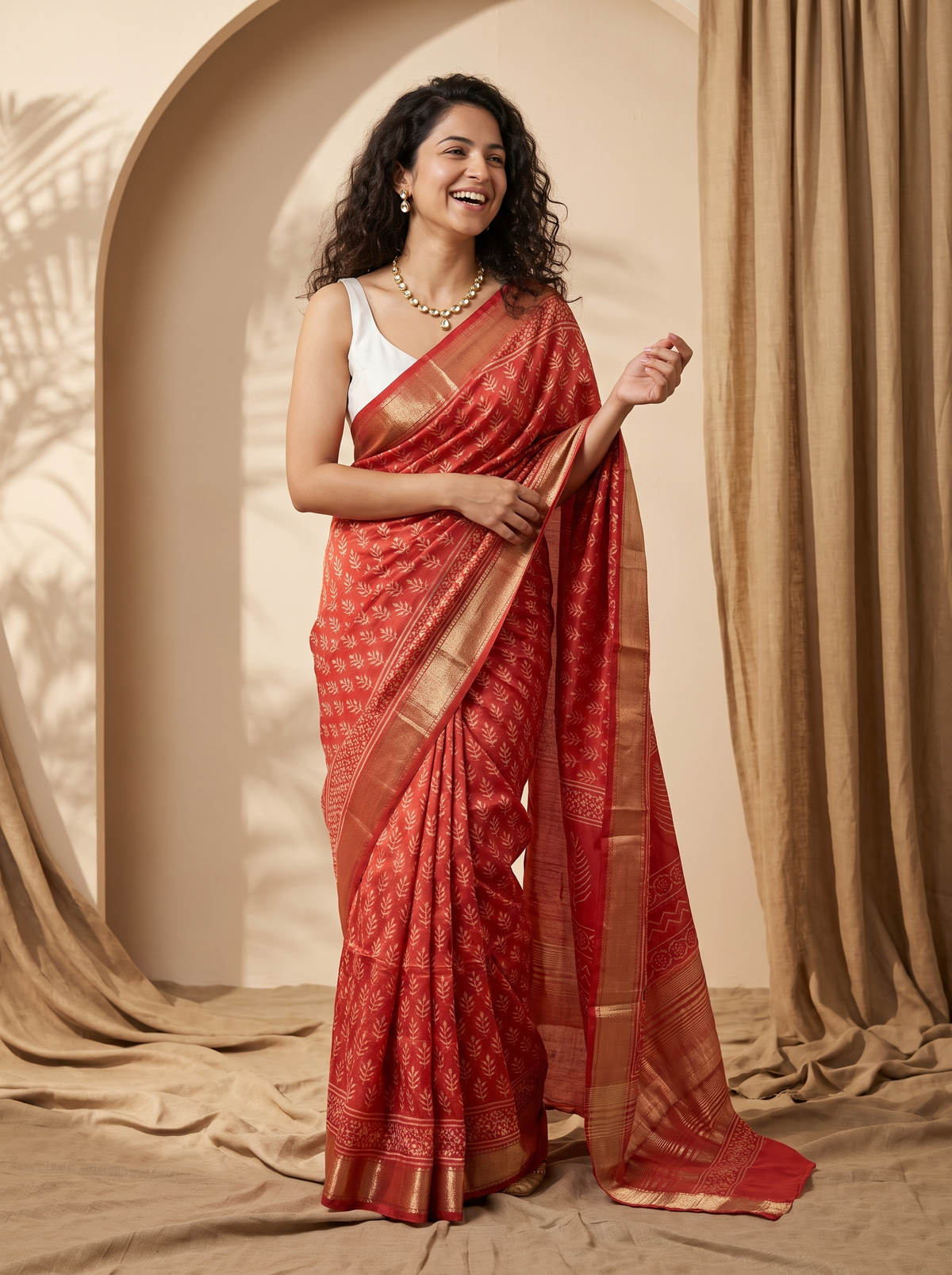 Kokila Maheshwari Cotton Silk Saree