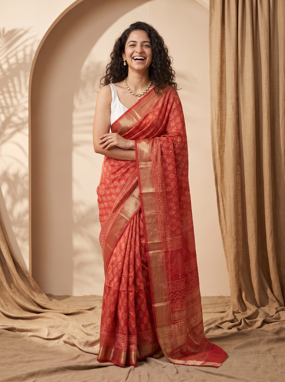 Kokila Maheshwari Cotton Silk Saree