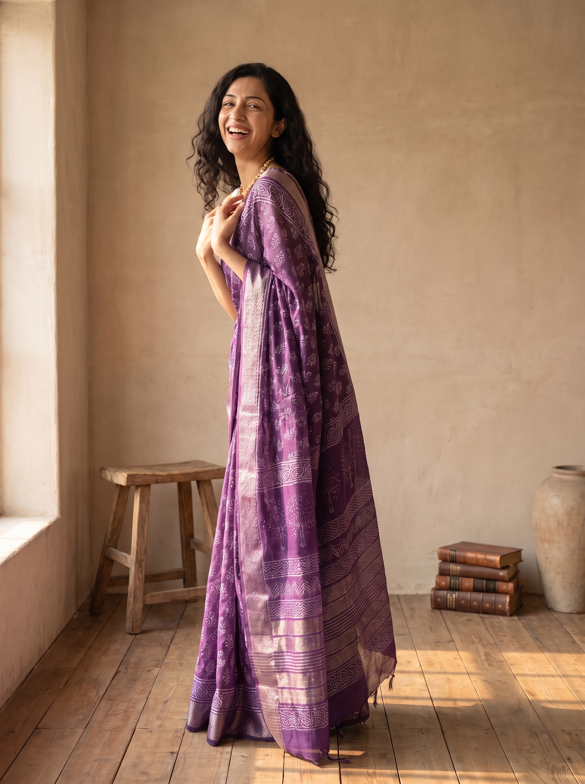 Shyamali Maheshwari Cotton Silk Saree