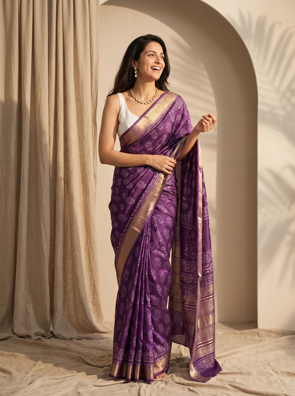 Shyamali Maheshwari Sotton Silk Saree