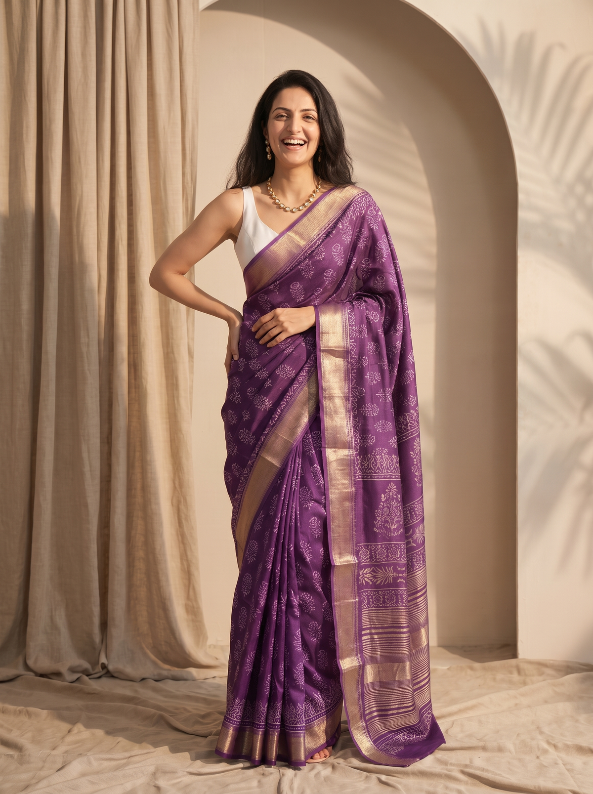 Shyamali Maheshwari Sotton Silk Saree