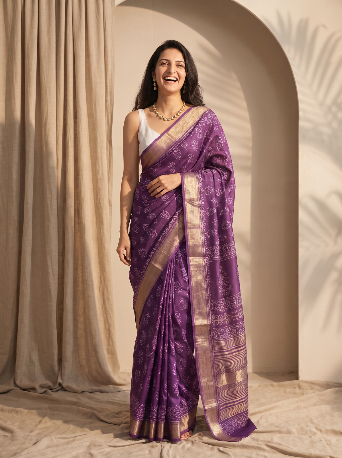 Shyamali Maheshwari Sotton Silk Saree