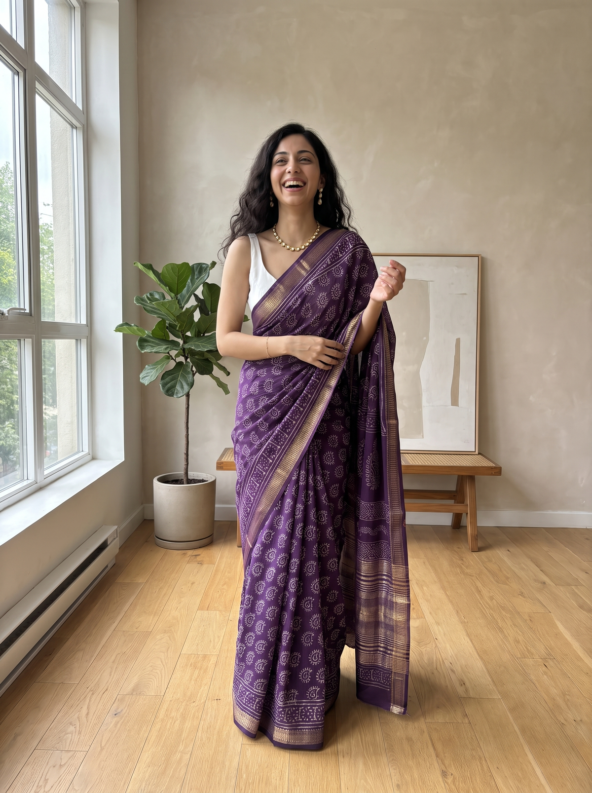 Rajkumari Maheshwari Cotton Silk Saree
