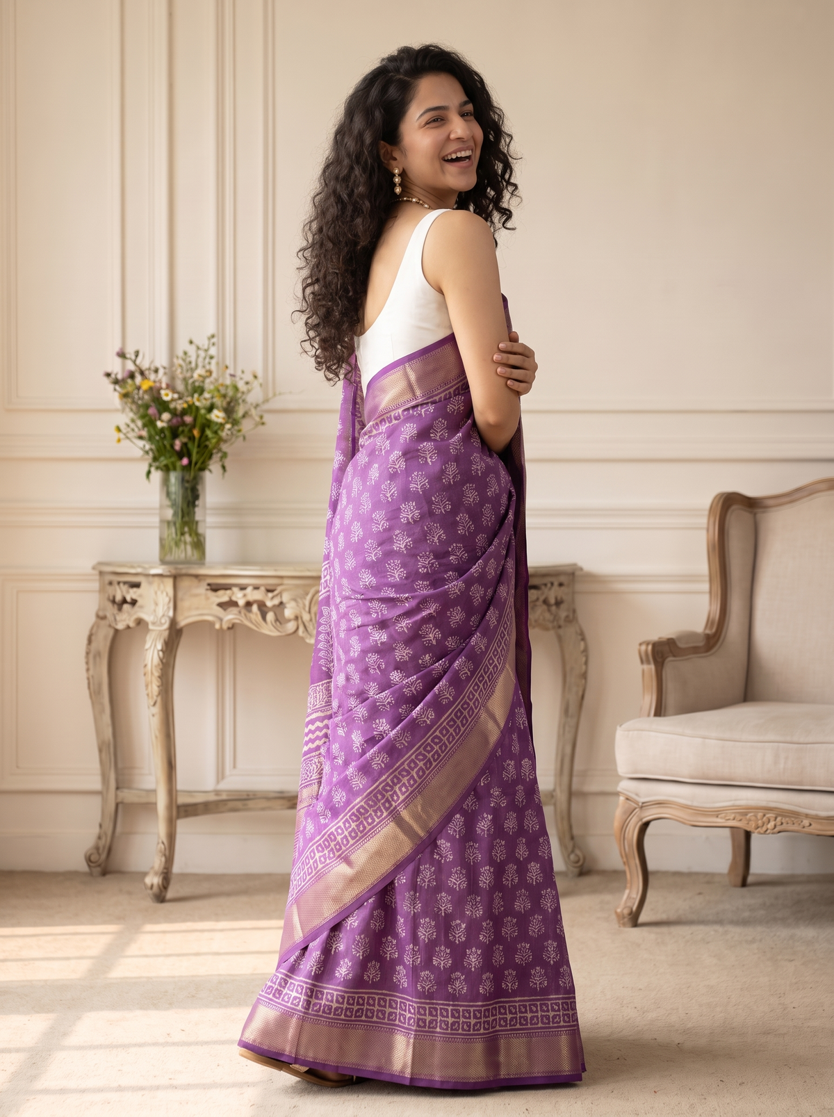 Shehzadi Maheshwari Cotton Silk Saree