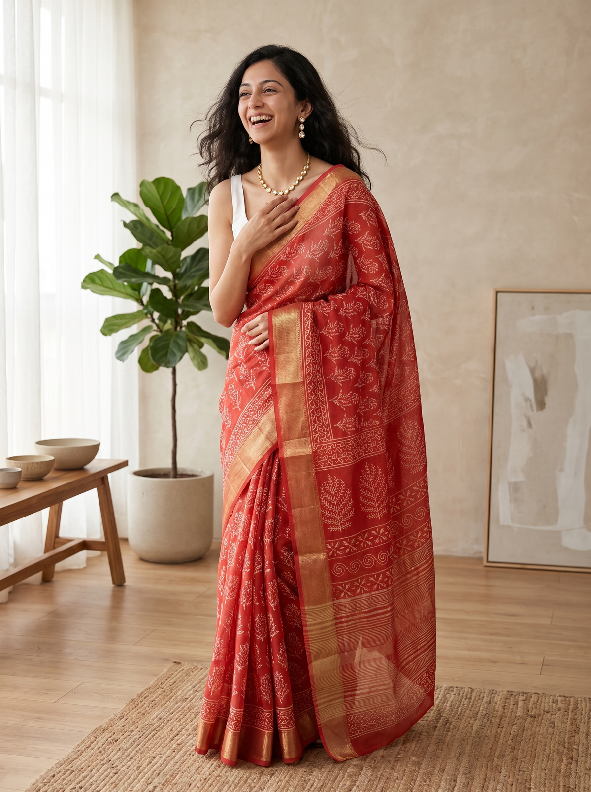 Rang Rasiya Maheshwari Cotton Silk Saree
