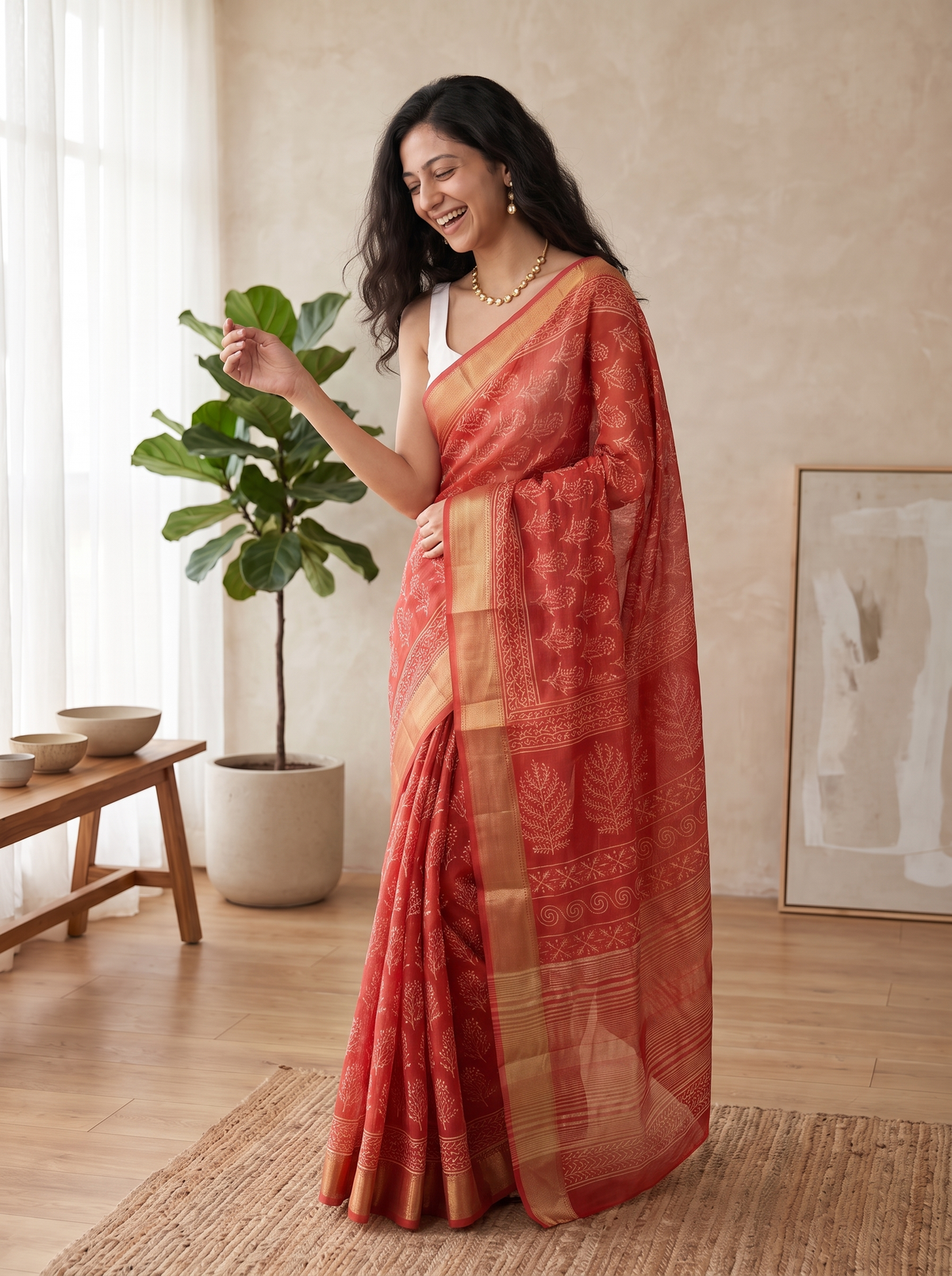Rang Rasiya Maheshwari Cotton Silk Saree